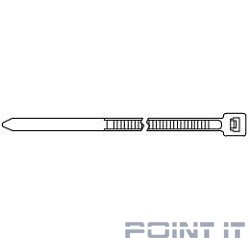 Hyperline GT-200IBC Стяжка нейлоновая неоткрывающаяся, безгалогенная (halogen free), 200x3.6мм, черная, (100 шт)