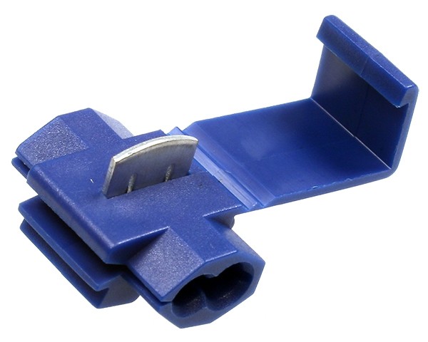 Ответвитель для провода 878101, обжимной, изолированный, AWG16-14, синий, 100шт, NETKO Optima