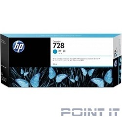 HP F9K17A Картридж №728, Cyan {DJ T730/830 (300 мл.)}