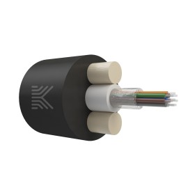 КОСТРОМАКАБЕЛЬ КОС-ОКД-8х657-ТП-3кН Дроп-кабель круглый, с центральной трубкой, усилен стеклопрутками, 8 волокон, SM 9/125, G.657.A1, полиэтилен, 3 кН