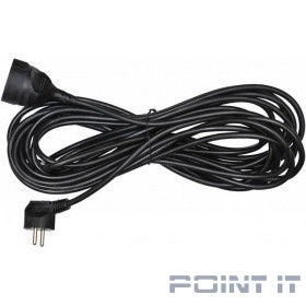 BURO Сетевой удлинитель 1 розетка, 10 метров (BU-PS1.10/B), черный (пакет ПЭ) {352712}