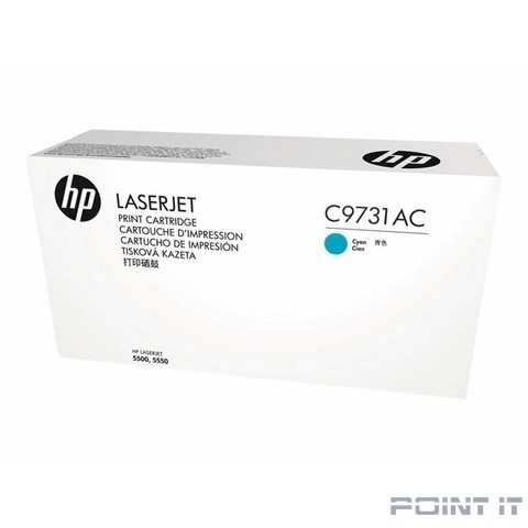 HP Картридж лазерный HP 645A C9731AC голубой (12000стр.) для HP 5500/5550/5550dn/5550dtn/5550hdn/5550n (техн.упак)