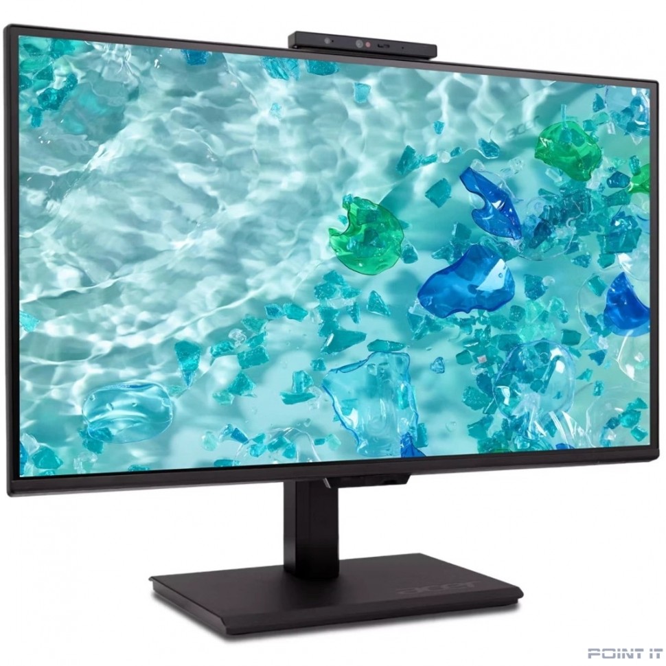 Монитор LCD Acer 23.8" B248YGbemiqprcuzx Black {IPS 1920x1080 120Hz 4ms 300cd HDMI2.0 DisplayPort1.2 DP(Out) USB-C(PD100W) RJ45 3xUSB3.2 Webcam 2x5W Pivot VESA}
