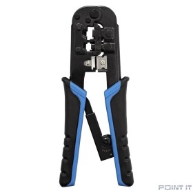 Exegate EX293156RUS Инструмент ExeGate EX-T568R для обжима RJ-45, RJ-11/12 для круглого кабеля с храповым механизмом