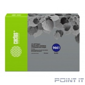 CACTUS CS-EPT9661  Картридж для Epson WorkForce Pro WF-M5299DW/M5799DWF, черный (795мл) 