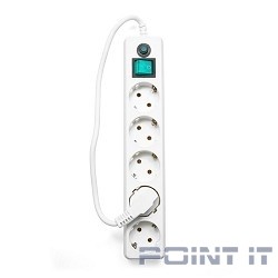 Гарнизон Сетевой фильтр EHLW-4 0,5 м 5 розеток белый 