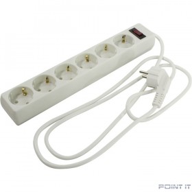 Exegate EX266866RUS Сетевой фильтр Exegate SP-6-1.5W (6 розеток, 1.5м, евровилка, белый)