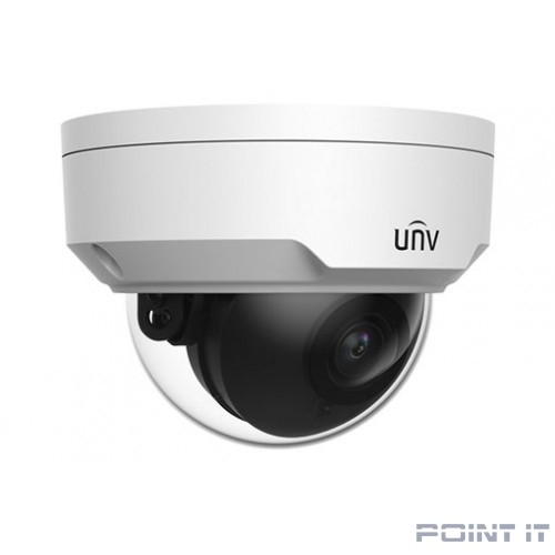 Uniview IPC322LB-DSF28K-G-RU Видеокамера IP купольная антивандальная, 1/2.7" 2 Мп КМОП @ 30 к/с, ИК-подсветка до 30м., 0.01 Лк @F2.0, объектив 2.8 мм, WDR, 2D/3D DNR, Ultra 265, H.265, H.264, MJPEG, 2