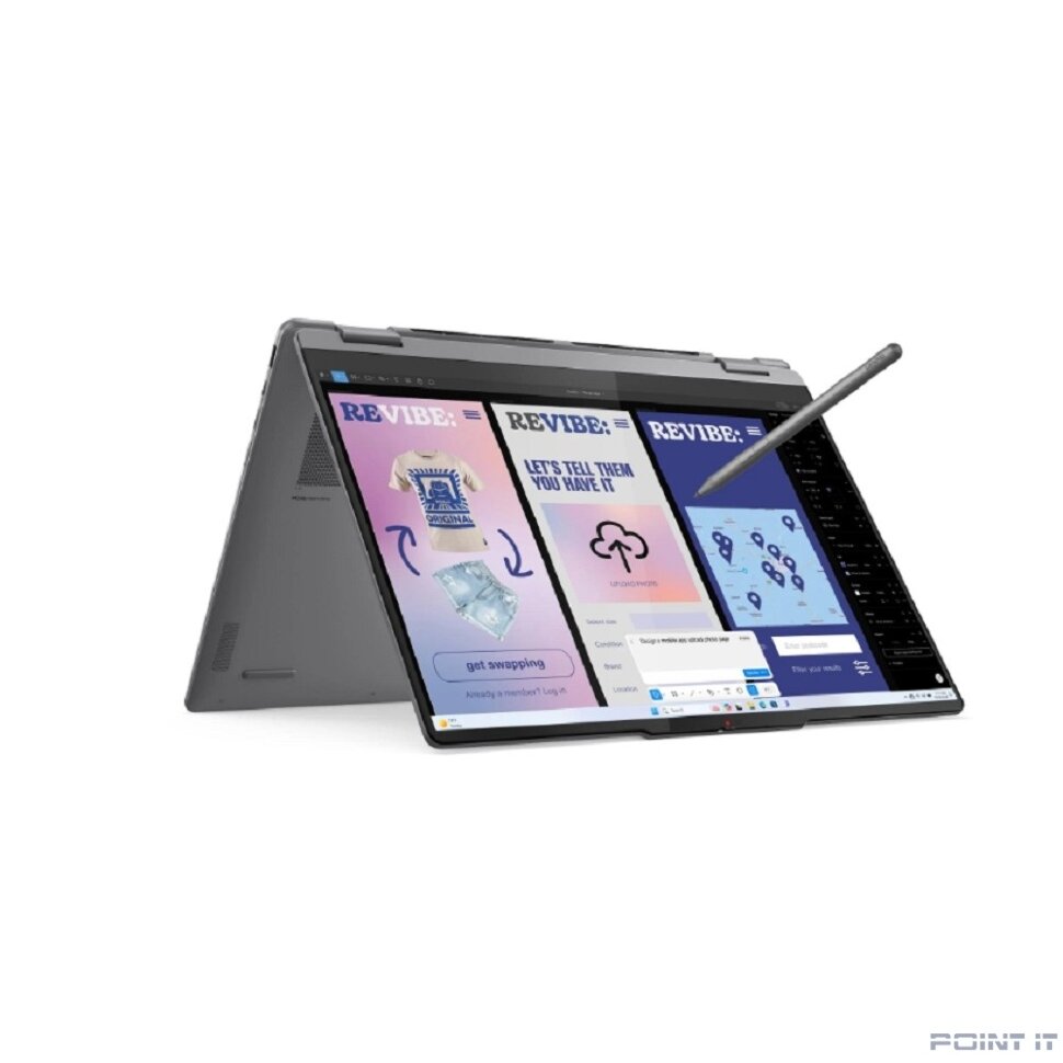Ноутбук Lenovo Yoga 7 2-in-1 16ILL10 [83JT0001US] (КЛАВ.РУС.ГРАВ.) Luna Grey 16" {WUXGA (1920x1200) Touch 300nits Ultra 7 256V/16Gb/1Tb SSD/W11H/+Pen/360/металл}