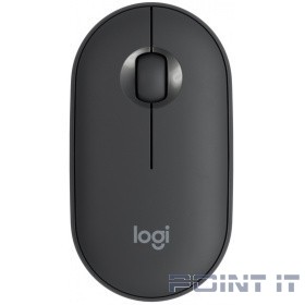 Мышь Logitech Pebble M350 графитовый оптическая (1000dpi) silent беспроводная BT USB для ноутбука (3but)