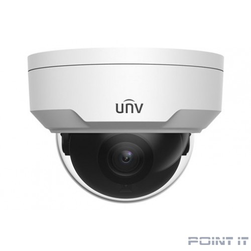 Uniview IPC322LB-DSF40K-G-RU Видеокамера IP купольная антивандальная, 1/2.7" 2 Мп КМОП @ 30 к/с, ИК-подсветка до 30м., 0.01 Лк @F2.0, объектив 4.0 мм, WDR, 2D/3D DNR, Ultra 265, H.265, H.264, MJPEG, 2