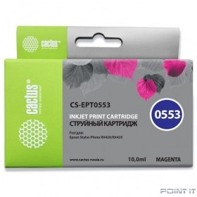 Картридж струйный Cactus CS-EPT0553 пурпурный (10мл) для Epson Stylus RX520/Stylus Photo R240