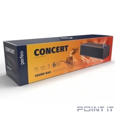 Perfeo компьютерная колонка-саундбар "CONCERT", мощность 6 Вт, USB, "дерево", коричневый