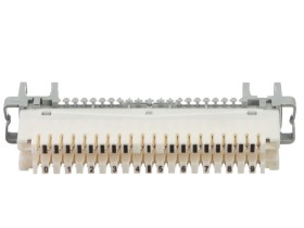 Плинт LSA Profil размыкаемый, ABS, 10 пар, медные контакты, универсальный, нумерация (0-9), бело-серый NETKO Optima