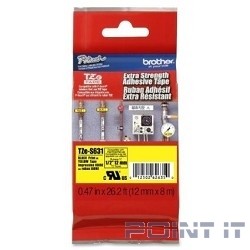 Brother TZe-S631 Картридж с лентой повышенной агдезии для наклеек (TZeS631)