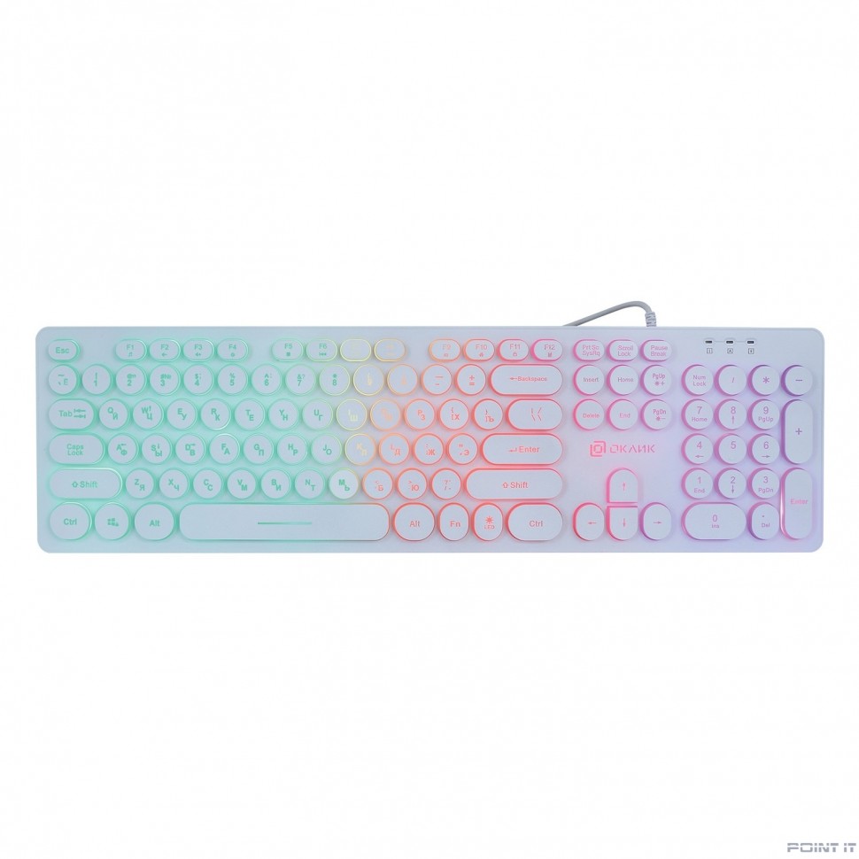 Oklick 420MRL white USB slim Multimedia LED [1091227]