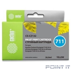 Картридж YELLOW NO.711 26ML CS-CZ132 CACTUS