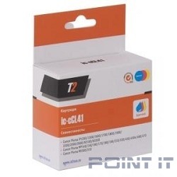 T2 CL-41 Картридж (IC-CCL41) для Canon Pixma iP1200/1800/1900/2200/6210D/MP140/210/MX300, цветной