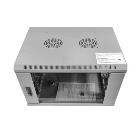 Шкаф настенный 6U серия WMA (Wall Maestro) (600х450х370), передняя дверь стекло, собранный, серый Netko А