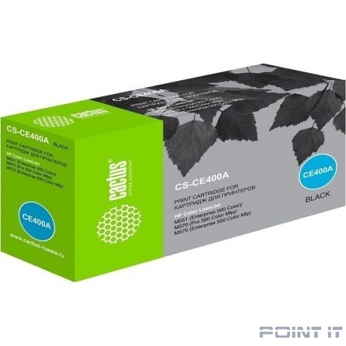 Картридж лазерный Cactus CS-CE400A черный (5500стр.) для HP LJ M551
