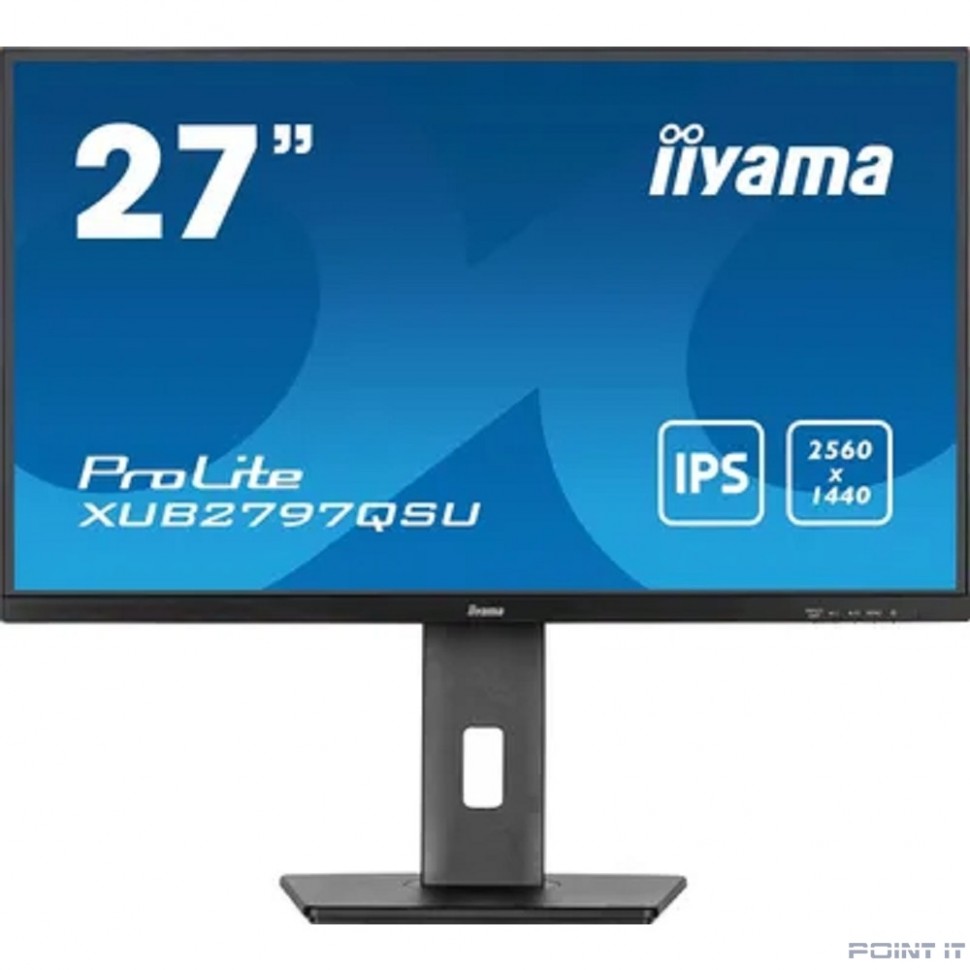 Монитор LCD IIYAMA 27" XUB2797QSU-B1 черный {IPS 2560x1440 100Hz 1ms 250cd 2xHDMI2.0 DisplayPort 2xUSB3.2 2x2W HAS Pivot}
