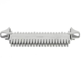 Плинт размыкаемый, PBT, 10 пар, медные контакты, универсальный, тип POUYET, нумерация (1-0), серый Netko