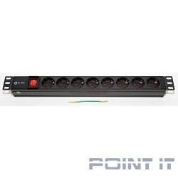 5bites PDU819A-07 Блок розеток 8S / AL / SWITCH / 1U / 19"