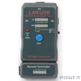 Gembird NCT-2 Тестер LAN Cablexpert , 100/1000 Base-TX,  для UTP, STP, RJ-11, USB-кабеля