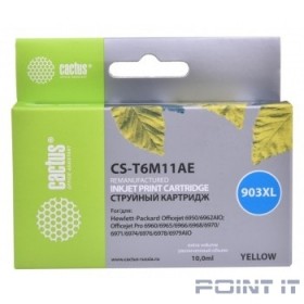 Картридж струйный Cactus №903XL CS-T6M11AE желтый (825стр.) для HP OJP 6950/6960/6970