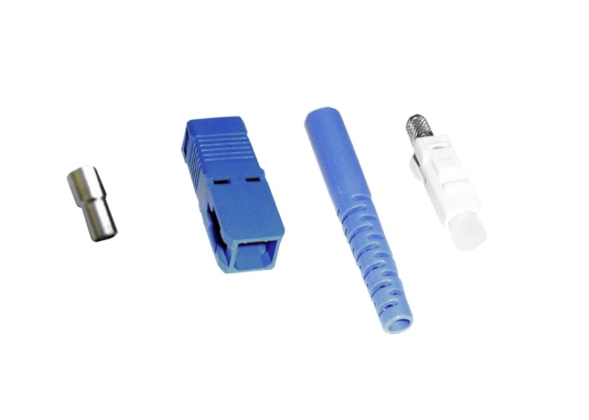 Коннектор ВО, SC, симплекс, для 3,0 мм, (потери >35 Дб), синий РАСПРОДАЖА