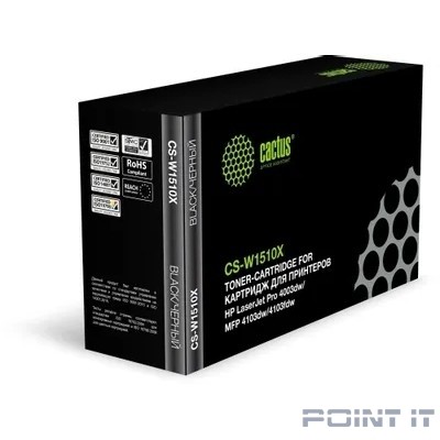 Картридж лазерный Cactus CS-W1510X W1510X черный (9700стр.) для HP LJ Pro 4003dw/MFP 4103dw/4103fdw