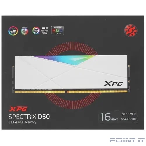 A-data DDR4 SPECTRIX D50 RGB AX4U320016G16A-DW50 DDR4 32GB (Kit 2x16GB) 3200MHz