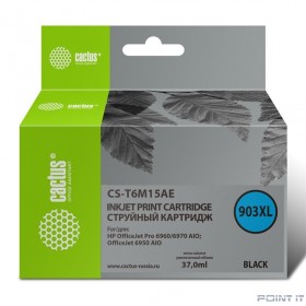 Картридж струйный Cactus №903XL CS-T6M15AE черный (37мл) для HP OJP 6950/6960/6970