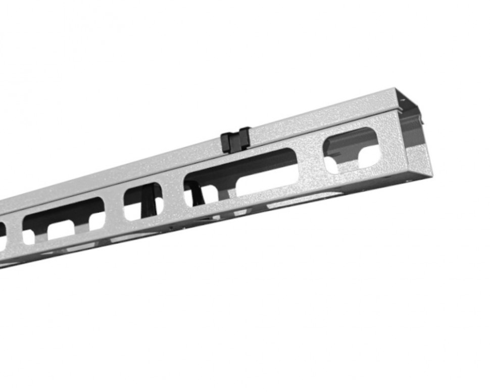 Кабельный органайзер 19, 42U, металлический, вертикального типа, с крышкой, серый А