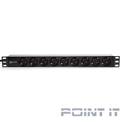 5bites PDU919P-02 Блок розеток / PVC / 1U / 19&quot; / 2M*3G*1.5MM2 / VDE