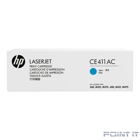 HP Картридж CE411AC 305A лазерный голубой (2600 стр) (белая корпоративная коробка)