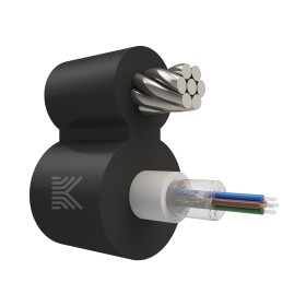 КОСТРОМАКАБЕЛЬ КОС-ОКПС-4х657-Т/Т-4кН Оптический кабель с центральной трубкой и выносным силовым элементом из стального троса, SM 9/125, G.657.A1, 4 волокна, полиэтилен, 4 кН