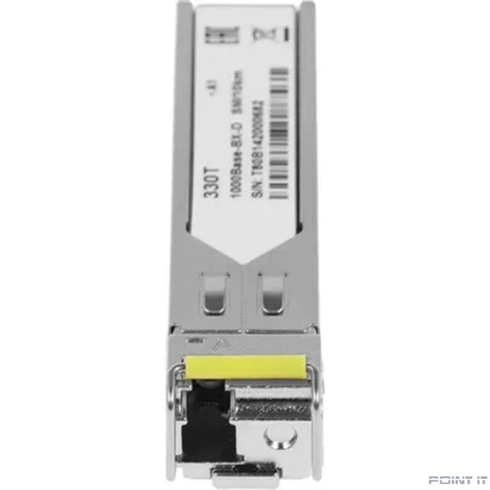 D-Link 330T/10KM/A1B WDM SFP-трансивер с 1 портом 1000Base-BX-D (Tx:1550 нм, Rx:1310 нм) для одномодового оптического кабеля (до 10 км, разъем Simplex LC)