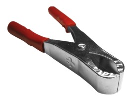 Зажим крокодил, 20A, красный, L=73±5мм, NETKO Optima