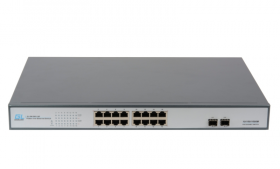 Коммутатор GIGALINK, неуправляемый 16 PoE (802.3af/at) портов 1Гбит/с, 2 SFP, 250Вт