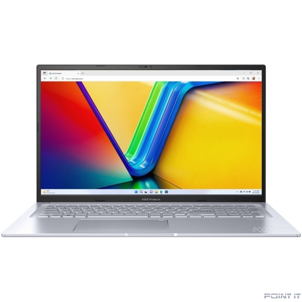 Ноутбук ASUS Vivobook 17X M3704YA-AU161 [90NB1191-M006W0] Cool Silver 17.3" {FHD Ryzen 5 7430U/16Gb/512Gb SSD/VGA int/noOS}