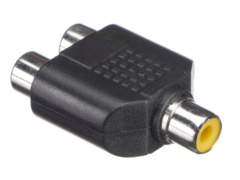 Переходник гнездо RCA - 2 гнезда RCA, NETKO Optima