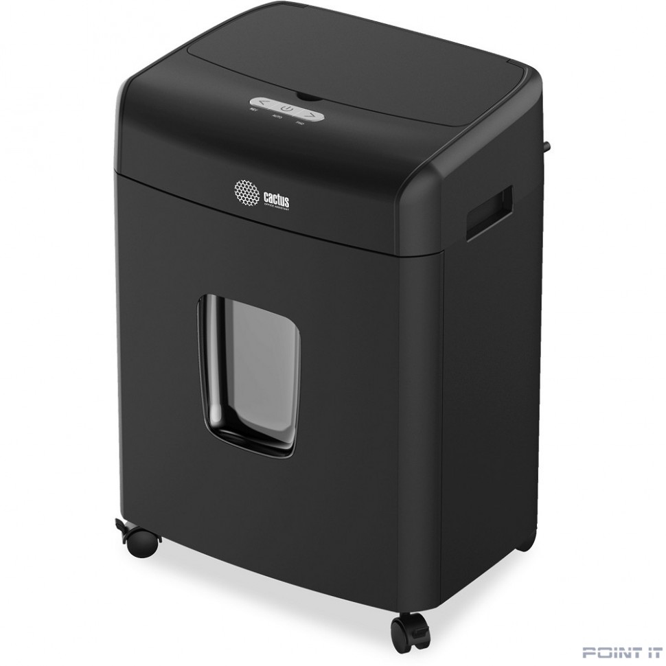Cactus Шредер CS-SH-D6 с автоподачей (секр.P-4) фрагменты 120лист. 23лтр. скрепки скобы пл.карты {1993087}