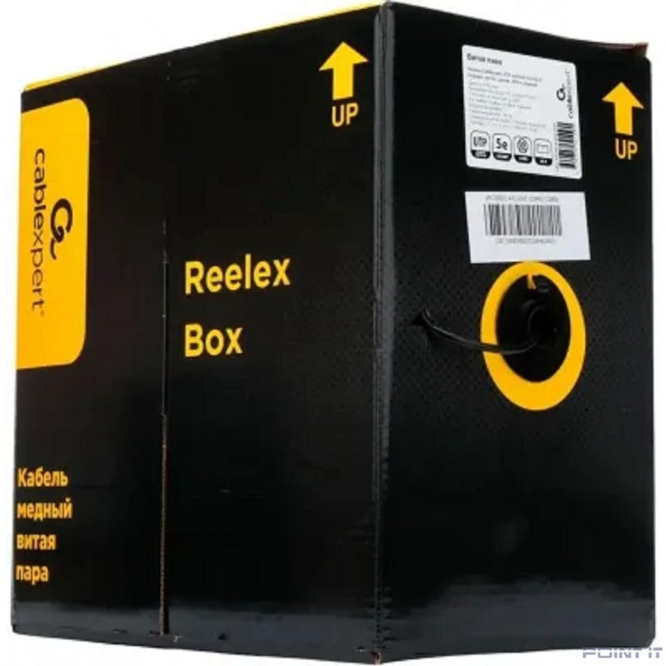Cablexpert [UPC-5051E-4-CU-OUT] Кабель Cablexpert (RU) UTP outdoor 4x2x0.51, медный, кат.5e, однож., 305м, box, черный