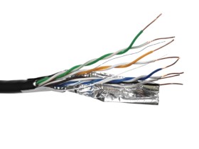 Кабель FTP4 cat.5е, одножильный, 305м, Cu, наружный, Проходит Fluke тест, черный, NETKO Optima Silver