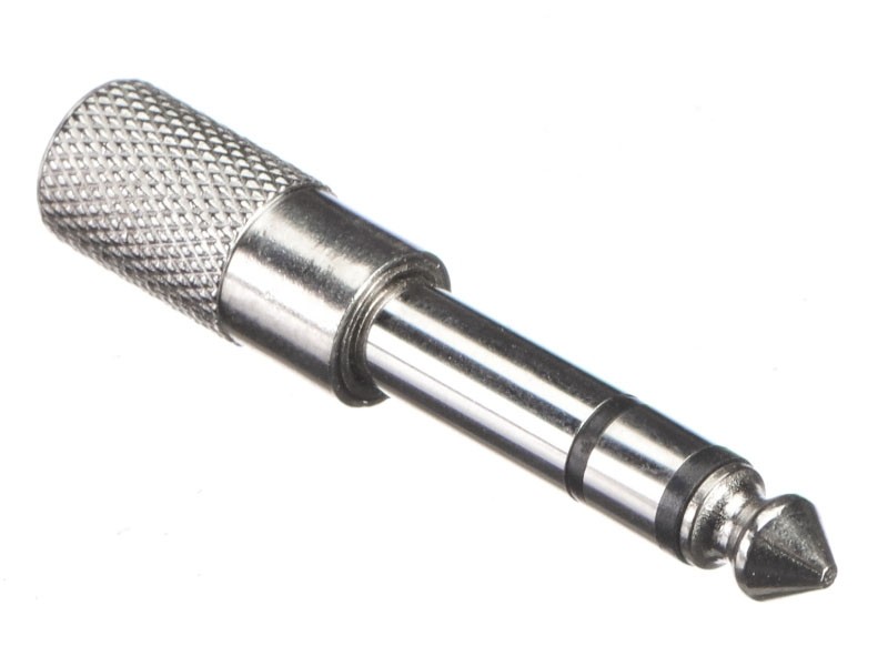 Переходник гнездо 3.5 мм стерео- штекер 6.3 мм стерео (металл), NETKO Optima