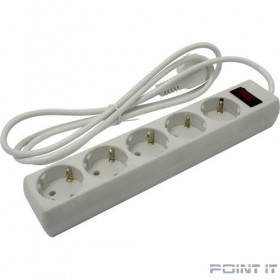 Exegate EX279361RUS Удлинитель ExeGate EC-5-1.8W (5 розеток, 1.8м, евровилка, белый)