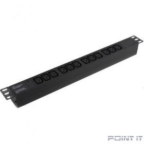 Exegate EX280865RUS Блок розеток ExeGate ServerPro PDU-19H007 Al-12C13-C20, 19&quot;,1U,алюм, 12 IEC 320 C13, С20