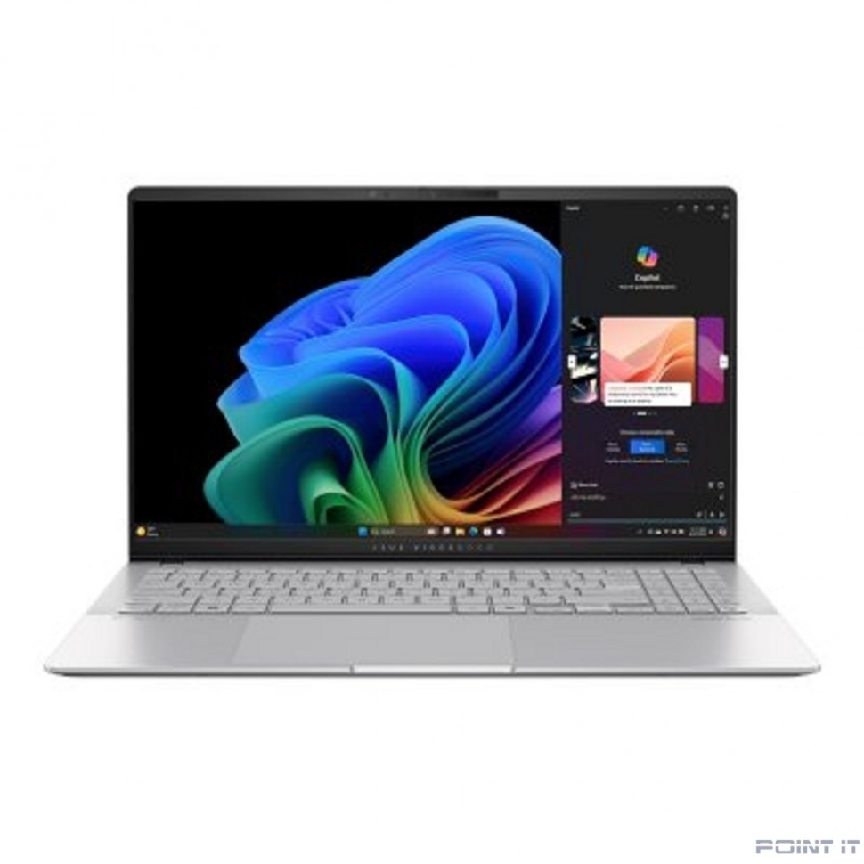 Ноутбук ASUS Vivobook S 15 OLED S5507QA-MA012W [90NB14Q2-M005C0] Cool Silver 15.6" {3K OLED 2880x1620 Snapdragon X Plus/16Gb/512Gb SSD/W11H}