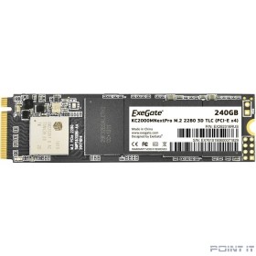 ExeGate SSD M.2 2280 240GB ExeGate NextPro KC2000TP240 (PCIe Gen3x4, NVMe, 22x80mm, 3D TLC)